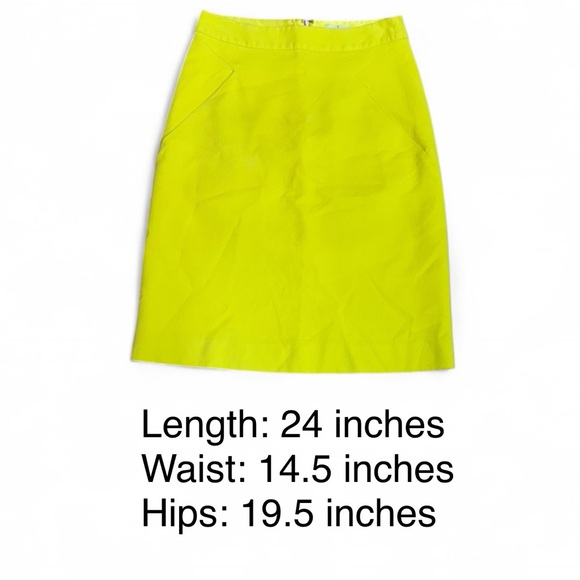 kate spade Dresses & Skirts - Kate Spade New York "Skirt the Rules" Neon Yellow A-Line Pencil Skirt - Size 6